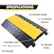 Kable Kontrol Cable Ramp, 4.13 in H, 35 in L, 24 in W, 2 Channel, Polyurethane/Rubber, Black, Yellow CP9985 - alternate 6