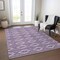 Homeroots 10' X 14' Purple Gray And Ivory Geometric Washable Indoor Outdoor Area Rug 599663 - alternate 4