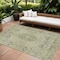 Homeroots 10' X 14' Artichoke Green Brown And Beige Floral Washable Indoor Outdoor Area Rug 605448 - alternate 1