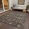 Homeroots 8' X 10' Chocolate Red And Gold Floral Washable Indoor Outdoor Area Rug 604644 - alternate 5