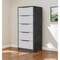 Homeroots 18" White and Gray Five Drawer Standard Chest 544006 - alternate 5