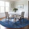 Homeroots 8' Navy Blue And Sky Blue Round Geometric Washable Indoor Outdoor Area Rug 612450 - alternate 5