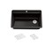 Kohler Riverby 33 1-Hole top-mount single-bowl kitchen sink in Black Black 5871-1A1-7 - alternate 3