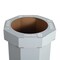 Happimess Fleur 25-Gallon Disposable Corrugated Cardboard Event Trash Can and Recycling Bin, Fog Gray, 2PK HPM1300C-SET2 - alternate 4