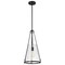 Nuvo Valentine, Medium Pendant, Black Finish, Hammered Glass 60/8256 - alternate 1