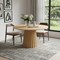 Homeroots 52" Brown Solid Wood Pedestal Base Round Top Dining Table 721023 - alternate 2