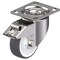 Blickle Swivel Plate Caster, PU, 4", Brake, Overall Height: 5.12" LKX-POTH 100KAD-14-FI - alternate 1