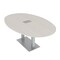 Skutchi Designs Boval Conference Table With Power Unit, 48 in W, 84 in L, Ivory HAR-BOVL-48X84-DOU-K458-ESIL - alternate 1