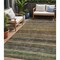 Homeroots 5' X 8' Brown And Gray Striped Washable Indoor Outdoor Area Rug 615831 - alternate 1