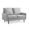 Homeroots 57" Gray And Dark Brown Velvet Loveseat 543727 - alternate 8