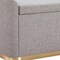 Homeroots 48in Gray and Gold Fabric Upholstered Bench 668846 - alternate 4