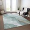 Homeroots 10' X 14' Teal Blue And Aqua Abstract Washable Indoor Outdoor Area Rug 611392 - alternate 5