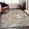 Homeroots 8' X 10' Beige Pink And Blue Abstract Washable Indoor Outdoor Area Rug 602614 - alternate 5