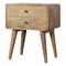 Homeroots 22" Brown Solid Wood Two Drawer Nightstand 701702 - alternate 4