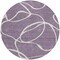 Homeroots 8' Purple And Ivory Round Abstract Washable Indoor Outdoor Area Rug 597513 - alternate 6