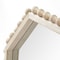 Homeroots 33" Natural Wood Octagon Beaded Framed Accent Mirror 376421 - alternate 5