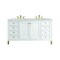 James Martin Vanities Chicago 60'' D Vanity, Glossy White, w/ Victorian Sil Silestone Top w/FreePower Wireless Charger 503-V60D-GW-FVSL - alternate 1