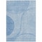 Homeroots 5' X 8' Denim Blue And Sky Blue Striped Washable Indoor Outdoor Area Rug 583065 - alternate 5