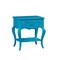 Homeroots 24" X 17" X 26" Turquoise Pine Wood Nightstand 285574 - alternate 4