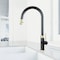 Vigo Bristol Single Handle Pull-Down Sprayer Kitchen Faucet in Matte Brushed Gold and Matte Black VG02033MGMB - alternate 5