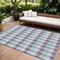 Homeroots 8' X 10' Purple Aqua And Beige Plaid Washable Indoor Outdoor Area Rug 601425 - alternate 1