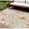 Homeroots 9' X 12' Ivory And Beige Floral Washable Indoor Outdoor Area Rug 611148 - alternate 1