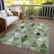 Homeroots 10' X 14' Green And Fern Green Geometric Washable Indoor Outdoor Area Rug 583015 - alternate 5