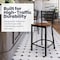 Flash Furniture HERCULES Black Ladder Back Metal Restaurant Counter Stool - Cherry Wood Seat XU-DG697BLAD-24-CHYW-GG - alternate 5