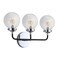 Jonathan Y Caleb 22" 3-Light Contemporary Transitional Iron/Glass LED Vanity Light, Chrome/Black JYL9058A - alternate 7