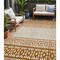 Homeroots 5' X 8' Orange Beige And Ivory Geometric Washable Indoor Outdoor Area Rug 613862 - alternate 1