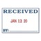 Cosco 2000Plus Four-in-One Message Date Stamp, 5 Years, ENTERED/FAXED/PAID/RECEIVED, 1.75 x 1.12, Red/Blue Ink 011035 - alternate 3