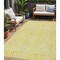 Homeroots 5' X 8' Yellow And Ivory Abstract Washable Indoor Outdoor Area Rug 599773 - alternate 1