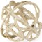 Homeroots 5" Beige Paper Mache And Metal Decorative Orb 608999 - alternate 4