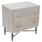 Homeroots 28" Ivory Solid Wood Two Drawer Nightstand 488761 - alternate 1