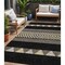 Homeroots 5' X 8' Black Ivory And Wheat Southwestern Washable Indoor Outdoor Area Rug 613886 - alternate 1