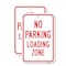 Signmission No Parking Loading Zone, 12'' X 18'' 2 Signs, Heavy Gauge Aluminum, 2PK A-1218-2PACK-25021 - alternate 1
