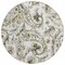 Homeroots 8' Brown Ivory And Tan Round Paisley Washable Indoor Outdoor Area Rug 588638 - alternate 4