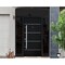 Vdomdoors Steel Door Deux 6083 Black Enamel 2 Sidelight and Transom Window Sidelite Stainless Inserts Entry D DEUX6083EXD-BLK-W12+36+12 x H80+16-RH-I - alternate 3