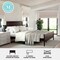 Martha Stewart Corbin King Size Solid Wood Platform Bed w/Wooden Headboard and Footboard, Dark Brown MG-090026-K-DKBRN-MS - alternate 4