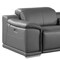 Homeroots 175" Dark Gray Italian Leather Reclining Metal USB Sofa 720414 - alternate 4
