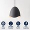 Jonathan Y Luella 11.75" 1-Light Bohemian Coastal Adjustable Plaster-Look Organic Scalloped Dome Metal LED Pend JYL9209B - alternate 6