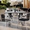 Flash Furniture 48"x30" Tabletop, Gray Faux Concrete, Seamless Surface Technology, 5x22 Silver Table Height T-Bases ST-REC3048-CMGY-T0522S-GG - alternate 5