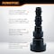 Powertec Modular Step 4 in 1 Adapter - Shop Vac Dust Collector Hose Fitting, 1PK 70297N - alternate 4