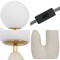Jonathan Y Oda 17.75" 2-Light Modern Bohemian Resin/Iron/Frosted Glass Danish Cactus LED Table Lamp, Almond/Bras JYL4065C - alternate 2