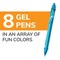 Bic Gel-ocity Quick Dry Fashion Medium Point (0.7mm) Blister, 8PK RGLCGAP81-AST - alternate 5