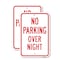 Signmission No Parking Overnight, 12'' X 18'' 2 Signs, Heavy Gauge Aluminum, 2PK A-1218-2PACK-25016 - alternate 1