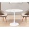 Homeroots 36" White Rounded Metal Pedestal Base Dining Table 520864 - alternate 6