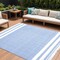 Homeroots 9' X 12' Blue Striped Handmade Indoor Outdoor Area Rug 533586 - alternate 1