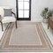 Jonathan Y Beckett Classic Casual Border Stripe Beige/Cream 5 ft. x 8 ft. Indoor/Outdoor Area Rug TSN208A-5 - alternate 4