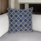Homeroots 20" Blue and Brown Quatrefoil Wool Throw Pillow With Embroidery 529194 - alternate 1
